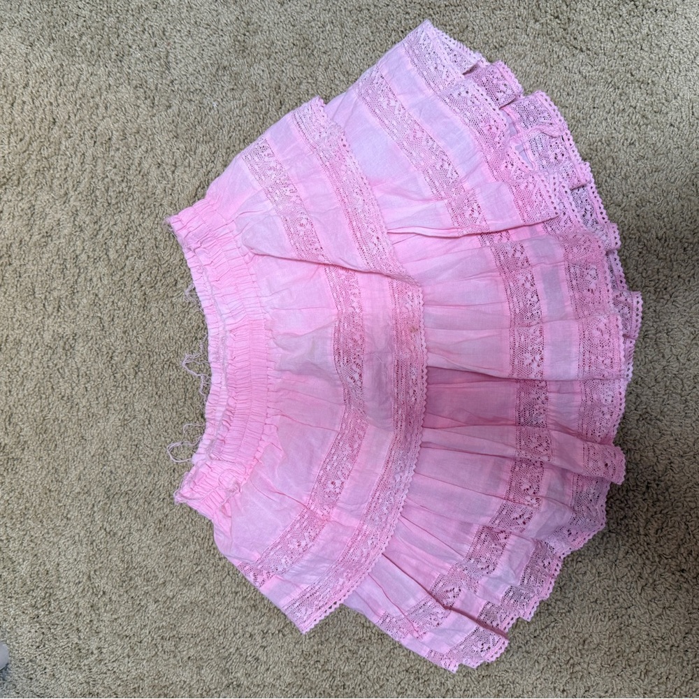 Loveshack Fancy ruffle mini skirt